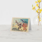 バセット犬o saurus: バセット犬の起源 カード (黄色い花)