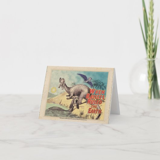 バセット犬o saurus: バセット犬の起源 カード (正面)