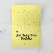 バセット誕生日カーストップド – 「そして花の香り」 カード (内部)