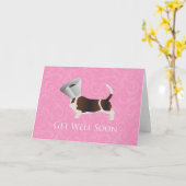 バセット・ハウンドが間もなくカードを取得 カード (黄色い花)