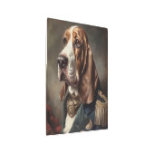 バセット・ハウンドはナポレオンの衣装を着ている メタルプリント (3/4)