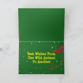 バセット・ハウンドをハンターとする「ハッピーバースデー」 カード (内部)