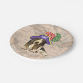 バセット・ハウンド海賊 ペーパープレート (アングル)