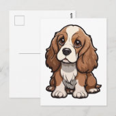 バセット・ハウンド犬 ポストカード (正面/裏面)