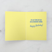 バセット·ハウンド見たぞ誕生日 カード (内部)