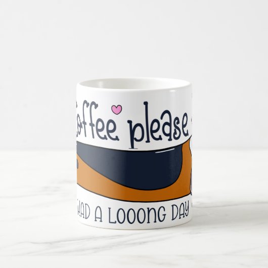 バセット・ハウンド長い1日を過ごした コーヒーマグカップ (中央)