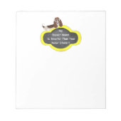 バセット・ハウンド頭が切れる ノートパッド (正面)