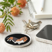 バセット・ハウンド キーホルダー (側面)