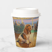 バセット・ハウンド・クリスマスクルーズ:ポーソームホリデー 紙コップ (正面)