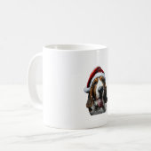 バセット・ハウンド・クリスマス コーヒーマグカップ (正面左)