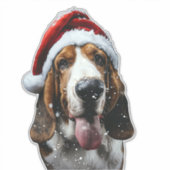 バセット・ハウンド・クリスマス シール (正面)