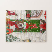 バセット・ハウンド・クリスマス ジグソーパズル (横)