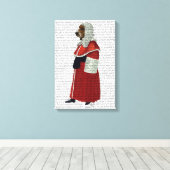 バセット・ハウンド・ジャッジ・フル キャンバスプリント (インサイチュ (ウッドフロア))