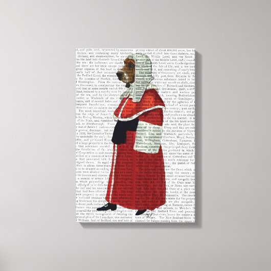 バセット・ハウンド・ジャッジ・フル キャンバスプリント (正面)