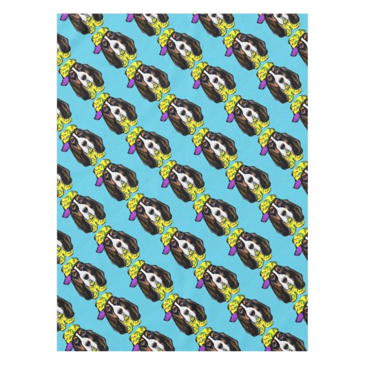 バセット・ハウンド テーブルクロス (正面)