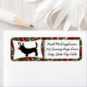 バセット・ハウンド・トナカイ・クリスマス ラベル (インサイチュ)