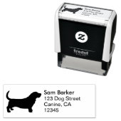 バセット・ハウンド |ドッグシルエット差出人住所 セルフインキングスタンプ (インサイチュ)