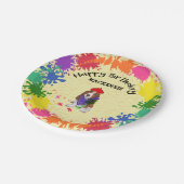 バセット·ハウンド·ドッグ·おもしろい·アート誕生パーティー      ペーパープレート (アングル)