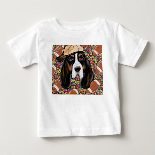 バセット・ハウンド ベビーTシャツ (正面)