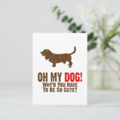 バセット・ハウンド ポストカード (スタンド正面)