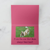 バセット・ハウンド・マザー・デイ・カード カード (内部)