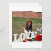 バセット・ハウンド・ヴァレンティネス・デイ・カード シーズンカード (正面/裏面)