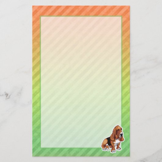 バセット・ハウンド 便箋 (正面)