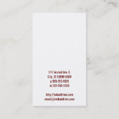 バセット・ハウンド 名刺 (裏面)