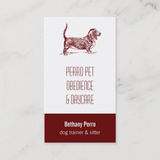 バセット・ハウンド 名刺 (正面)