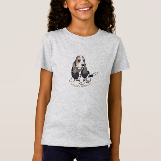 バセット・ハウンド Tシャツ (正面)