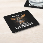 バセット・ハウン聞ドだ スクエアペーパーコースター (アングル)