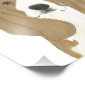 バセパーソナライズされたットハウンドアート フォトプリント            (角)