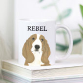 バセパーソナライズされたットハウンド飲料用コースター コーヒーマグカップ