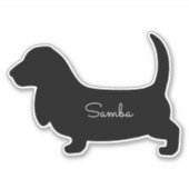 バセパーソナライズされたットハウンド シール (正面)