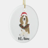 バセパーソナライズされたットハウンド セラミックオーナメント (右)
