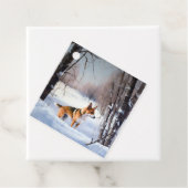 バセンジが雪のクリスマスを過ごす フェイバータグ (インサイチュ)