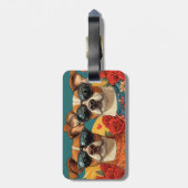 バセンジとハートバラバレンタインデー ラゲッジタグ (裏面縦)