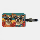 バセンジとハートバラバレンタインデー ラゲッジタグ (裏面横)