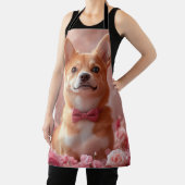 バセンジとバラ – バレンタインデー エプロン (インサイチュ)