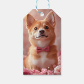 バセンジとバラ – バレンタインデー ギフトタグ (正面)