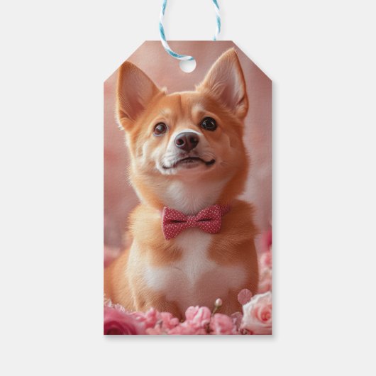 バセンジとバラ – バレンタインデー ギフトタグ (裏面)