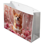 バセンジとバラ – バレンタインデー ラージペーパーバッグ (裏面アングル)