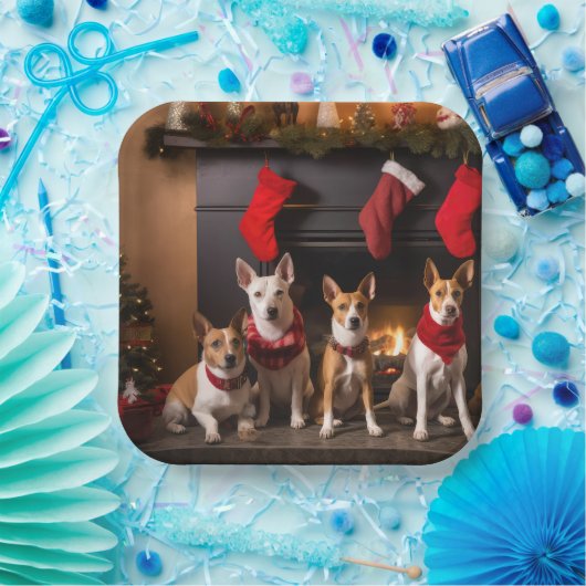 バセンジは暖炉のクリスマスまでに ペーパープレート (パーティー)