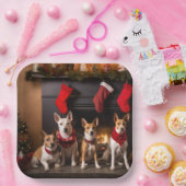 バセンジは暖炉のクリスマスまでに ペーパープレート (パーティー)