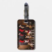 バセンジは暖炉のクリスマスまでに ラゲッジタグ (裏面縦)