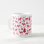 バセンジクリスマスデザイン コーヒーマグカップ (正面左)