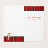 バセンジクリスマスドッグレッド&グリーンホリデープレイド (内部フラット)