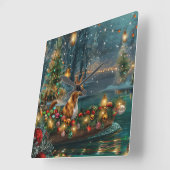 バセンジクリスマスフェスティバル航海 スクエア壁時計 (傾斜)