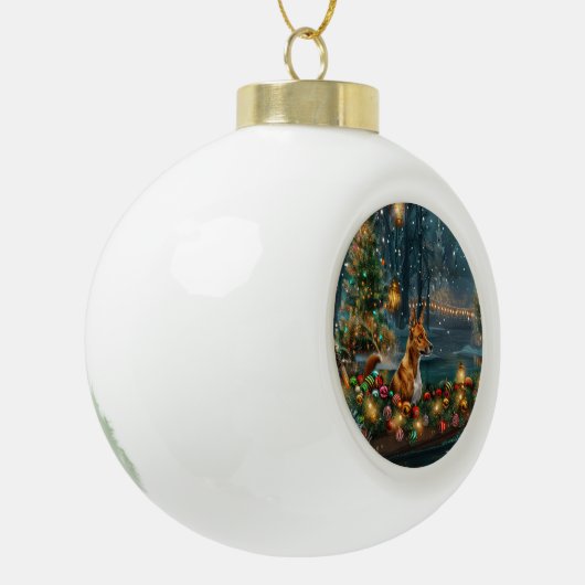 バセンジクリスマスフェスティバル航海 セラミックボールオーナメント (左)