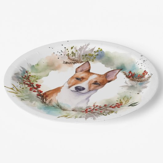 バセンジクリスマスリースフェスティバルカップ ペーパープレート (アングル)